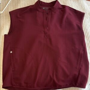 Figs Rafaela Oversized Scrub Top•M•Maroon